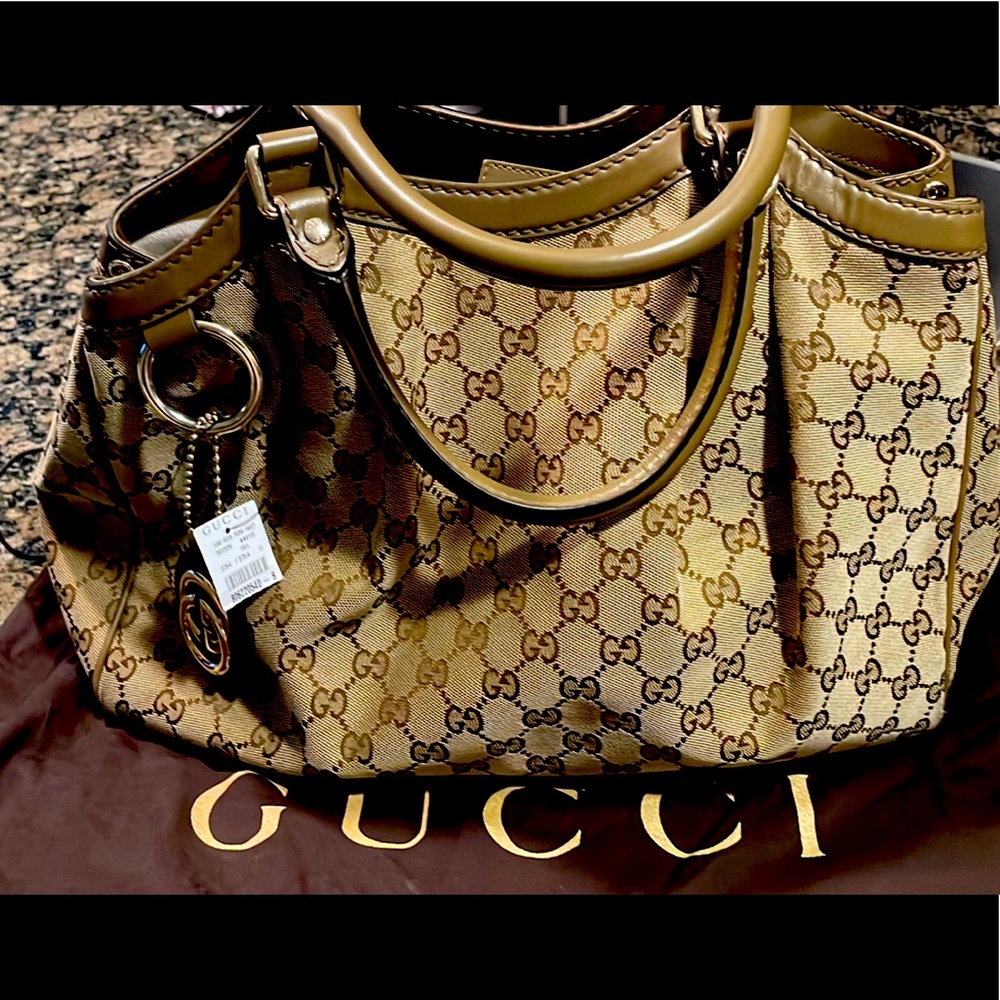 Authentic Canvas Gucci Bag.